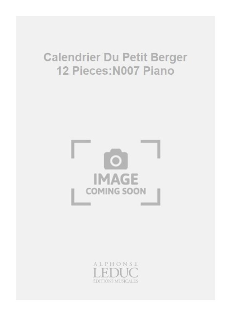 Calendrier Du Petit Berger 12 Pieces:N007 Piano